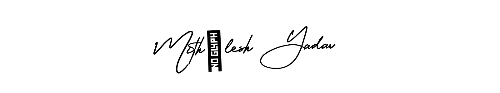 Also You can easily find your signature by using the search form. We will create Mithìlesh Yadav name handwritten signature images for you free of cost using AmerikaSignatureDemo-Regular sign style. Mithìlesh Yadav signature style 3 images and pictures png