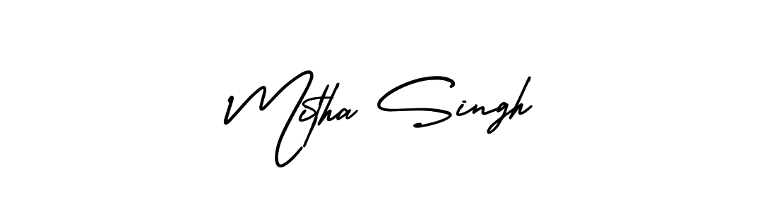 How to Draw Mitha Singh signature style? AmerikaSignatureDemo-Regular is a latest design signature styles for name Mitha Singh. Mitha Singh signature style 3 images and pictures png