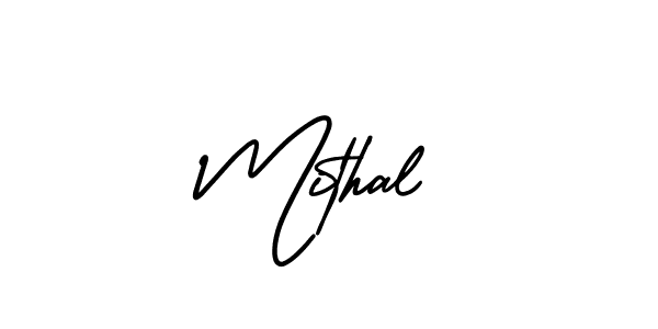 Design your own signature with our free online signature maker. With this signature software, you can create a handwritten (AmerikaSignatureDemo-Regular) signature for name Mithal. Mithal signature style 3 images and pictures png