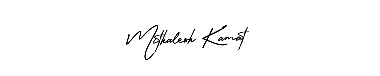 AmerikaSignatureDemo-Regular is a professional signature style that is perfect for those who want to add a touch of class to their signature. It is also a great choice for those who want to make their signature more unique. Get Mithalesh Kamat name to fancy signature for free. Mithalesh Kamat signature style 3 images and pictures png