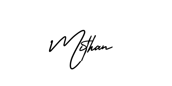 How to Draw Mithan signature style? AmerikaSignatureDemo-Regular is a latest design signature styles for name Mithan. Mithan signature style 3 images and pictures png