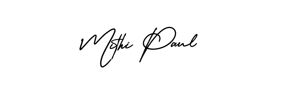 Design your own signature with our free online signature maker. With this signature software, you can create a handwritten (AmerikaSignatureDemo-Regular) signature for name Mithi Paul. Mithi Paul signature style 3 images and pictures png