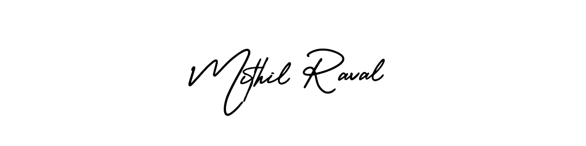 Create a beautiful signature design for name Mithil Raval. With this signature (AmerikaSignatureDemo-Regular) fonts, you can make a handwritten signature for free. Mithil Raval signature style 3 images and pictures png