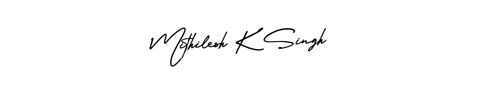 How to Draw Mithilesh K Singh signature style? AmerikaSignatureDemo-Regular is a latest design signature styles for name Mithilesh K Singh. Mithilesh K Singh signature style 3 images and pictures png
