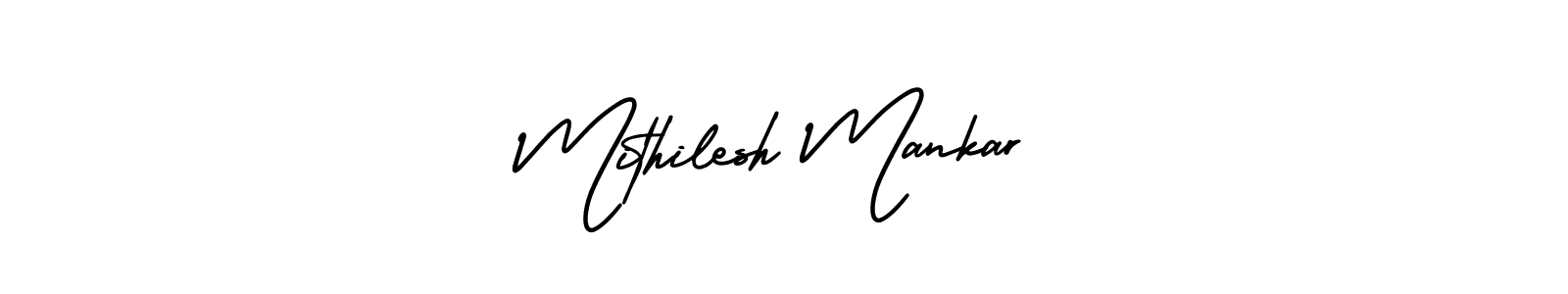 How to Draw Mithilesh Mankar signature style? AmerikaSignatureDemo-Regular is a latest design signature styles for name Mithilesh Mankar. Mithilesh Mankar signature style 3 images and pictures png