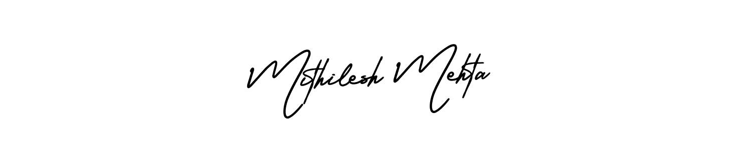 This is the best signature style for the Mithilesh Mehta name. Also you like these signature font (AmerikaSignatureDemo-Regular). Mix name signature. Mithilesh Mehta signature style 3 images and pictures png