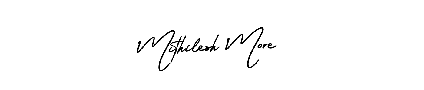 This is the best signature style for the Mithilesh More name. Also you like these signature font (AmerikaSignatureDemo-Regular). Mix name signature. Mithilesh More signature style 3 images and pictures png