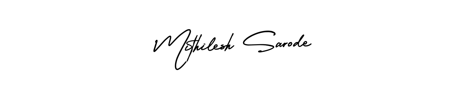 Create a beautiful signature design for name Mithilesh Sarode. With this signature (AmerikaSignatureDemo-Regular) fonts, you can make a handwritten signature for free. Mithilesh Sarode signature style 3 images and pictures png