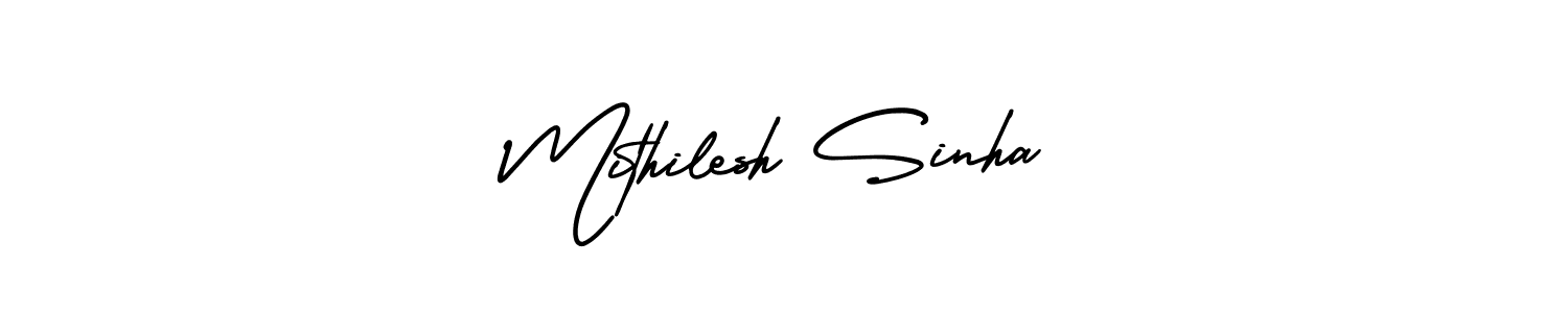 Make a short Mithilesh Sinha signature style. Manage your documents anywhere anytime using AmerikaSignatureDemo-Regular. Create and add eSignatures, submit forms, share and send files easily. Mithilesh Sinha signature style 3 images and pictures png