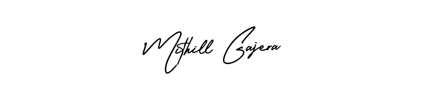 Check out images of Autograph of Mithill Gajera name. Actor Mithill Gajera Signature Style. AmerikaSignatureDemo-Regular is a professional sign style online. Mithill Gajera signature style 3 images and pictures png