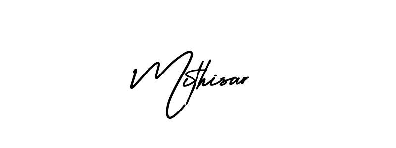 How to make Mithisar name signature. Use AmerikaSignatureDemo-Regular style for creating short signs online. This is the latest handwritten sign. Mithisar signature style 3 images and pictures png
