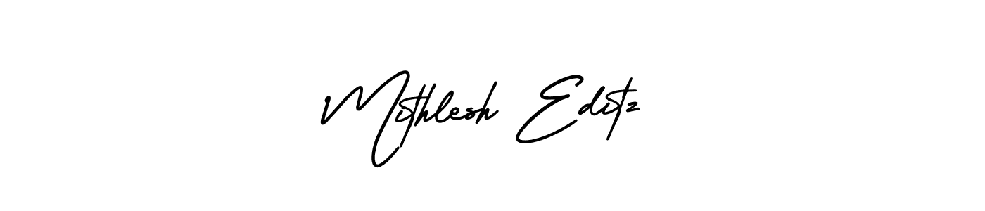 Make a beautiful signature design for name Mithlesh Editz. With this signature (AmerikaSignatureDemo-Regular) style, you can create a handwritten signature for free. Mithlesh Editz signature style 3 images and pictures png