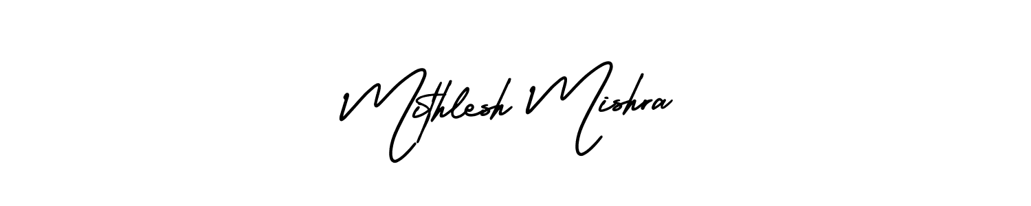 The best way (AmerikaSignatureDemo-Regular) to make a short signature is to pick only two or three words in your name. The name Mithlesh Mishra include a total of six letters. For converting this name. Mithlesh Mishra signature style 3 images and pictures png