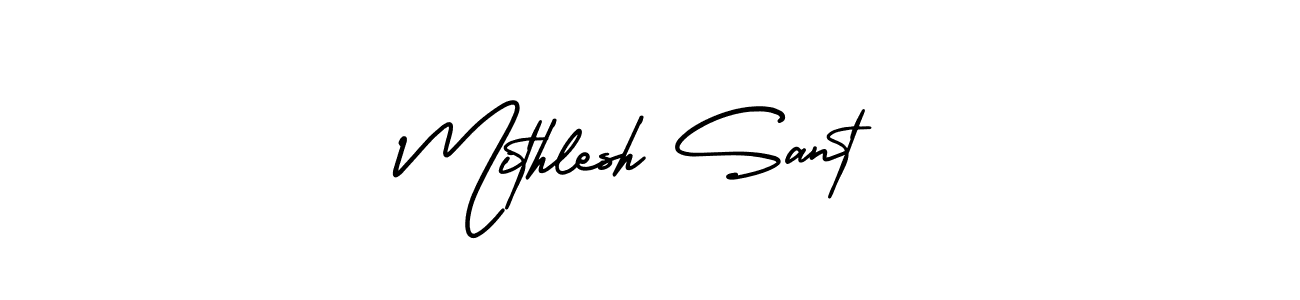 How to make Mithlesh Sant signature? AmerikaSignatureDemo-Regular is a professional autograph style. Create handwritten signature for Mithlesh Sant name. Mithlesh Sant signature style 3 images and pictures png