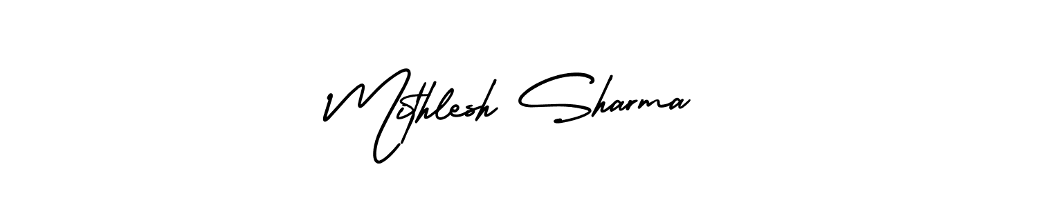 Create a beautiful signature design for name Mithlesh Sharma. With this signature (AmerikaSignatureDemo-Regular) fonts, you can make a handwritten signature for free. Mithlesh Sharma signature style 3 images and pictures png