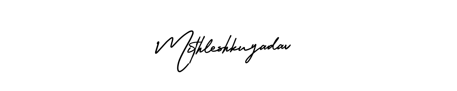 Also we have Mithleshkuyadav name is the best signature style. Create professional handwritten signature collection using AmerikaSignatureDemo-Regular autograph style. Mithleshkuyadav signature style 3 images and pictures png