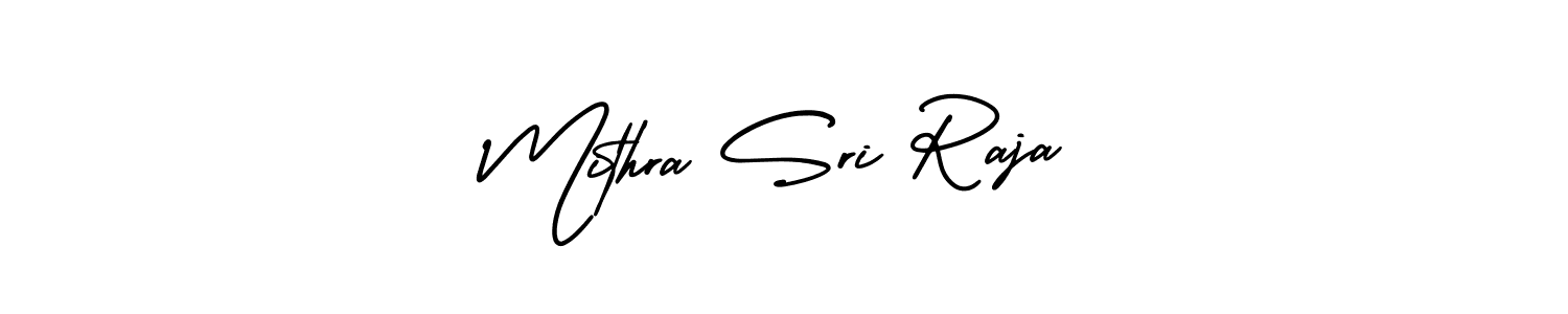 Create a beautiful signature design for name Mithra Sri Raja. With this signature (AmerikaSignatureDemo-Regular) fonts, you can make a handwritten signature for free. Mithra Sri Raja signature style 3 images and pictures png