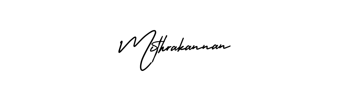 You should practise on your own different ways (AmerikaSignatureDemo-Regular) to write your name (Mithrakannan) in signature. don't let someone else do it for you. Mithrakannan signature style 3 images and pictures png