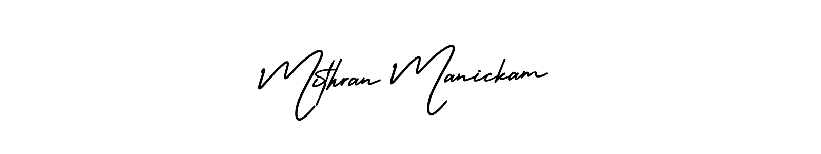 Also You can easily find your signature by using the search form. We will create Mithran Manickam name handwritten signature images for you free of cost using AmerikaSignatureDemo-Regular sign style. Mithran Manickam signature style 3 images and pictures png