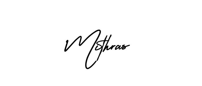 How to make Mithras name signature. Use AmerikaSignatureDemo-Regular style for creating short signs online. This is the latest handwritten sign. Mithras signature style 3 images and pictures png