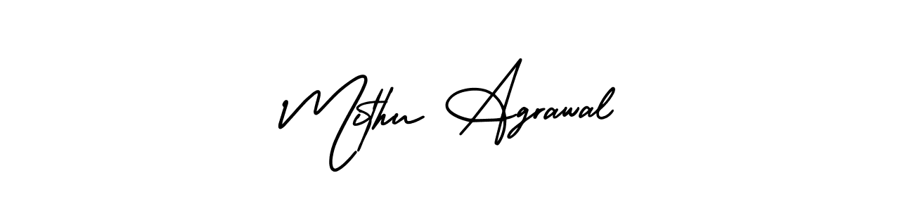 How to Draw Mithu Agrawal signature style? AmerikaSignatureDemo-Regular is a latest design signature styles for name Mithu Agrawal. Mithu Agrawal signature style 3 images and pictures png