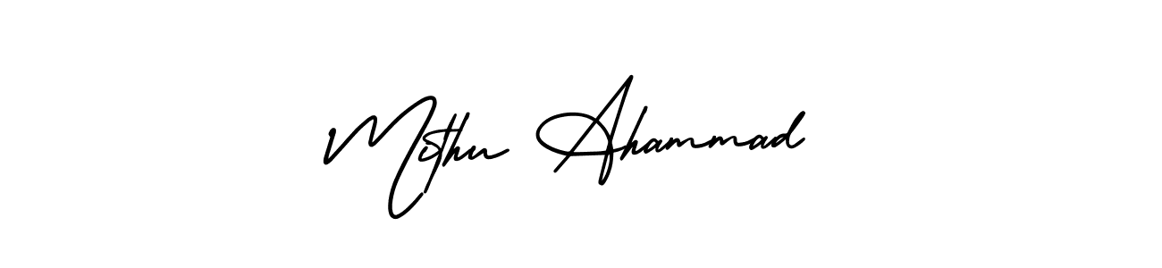 Create a beautiful signature design for name Mithu Ahammad. With this signature (AmerikaSignatureDemo-Regular) fonts, you can make a handwritten signature for free. Mithu Ahammad signature style 3 images and pictures png