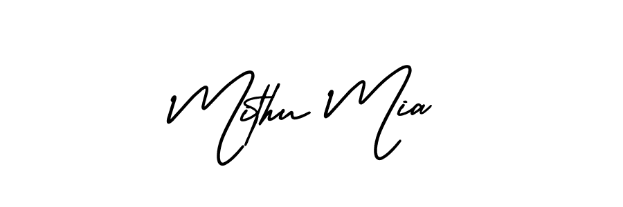 Use a signature maker to create a handwritten signature online. With this signature software, you can design (AmerikaSignatureDemo-Regular) your own signature for name Mithu Mia. Mithu Mia signature style 3 images and pictures png