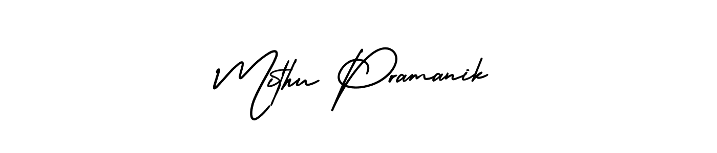 Design your own signature with our free online signature maker. With this signature software, you can create a handwritten (AmerikaSignatureDemo-Regular) signature for name Mithu Pramanik. Mithu Pramanik signature style 3 images and pictures png