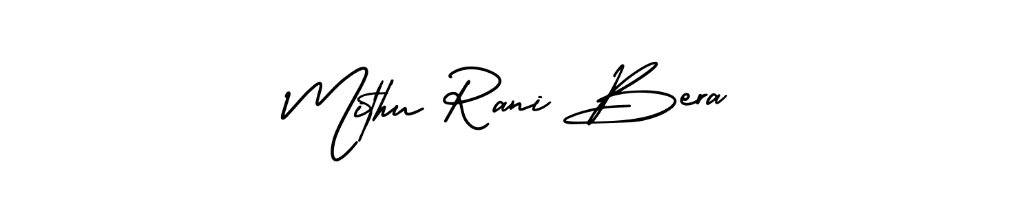 Mithu Rani Bera stylish signature style. Best Handwritten Sign (AmerikaSignatureDemo-Regular) for my name. Handwritten Signature Collection Ideas for my name Mithu Rani Bera. Mithu Rani Bera signature style 3 images and pictures png