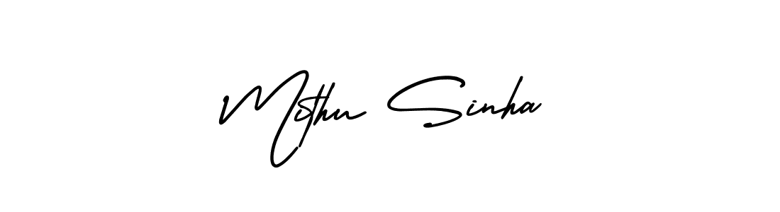 Design your own signature with our free online signature maker. With this signature software, you can create a handwritten (AmerikaSignatureDemo-Regular) signature for name Mithu Sinha. Mithu Sinha signature style 3 images and pictures png