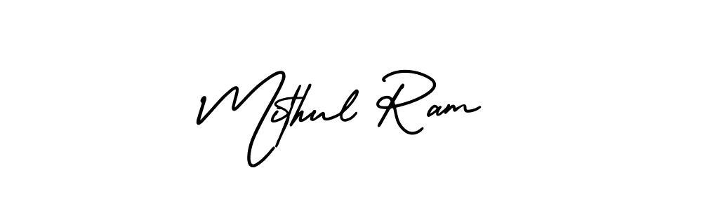Also You can easily find your signature by using the search form. We will create Mithul Ram name handwritten signature images for you free of cost using AmerikaSignatureDemo-Regular sign style. Mithul Ram signature style 3 images and pictures png