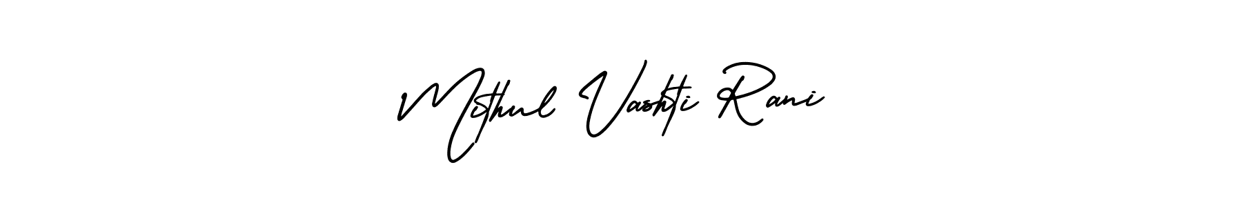 You can use this online signature creator to create a handwritten signature for the name Mithul Vashti Rani. This is the best online autograph maker. Mithul Vashti Rani signature style 3 images and pictures png