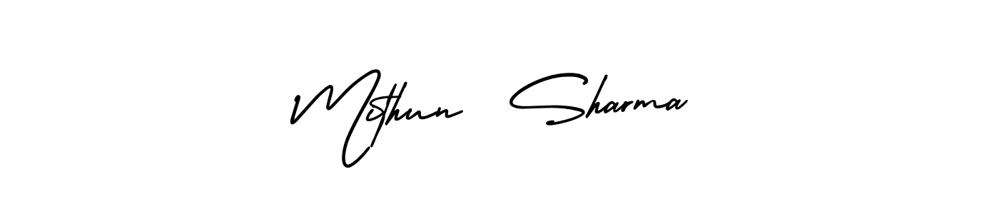 How to make Mithun  Sharma name signature. Use AmerikaSignatureDemo-Regular style for creating short signs online. This is the latest handwritten sign. Mithun  Sharma signature style 3 images and pictures png