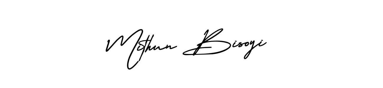 It looks lik you need a new signature style for name Mithun Bisoyi. Design unique handwritten (AmerikaSignatureDemo-Regular) signature with our free signature maker in just a few clicks. Mithun Bisoyi signature style 3 images and pictures png