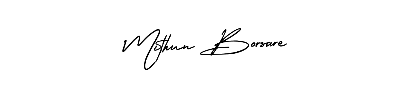 Mithun Borsare stylish signature style. Best Handwritten Sign (AmerikaSignatureDemo-Regular) for my name. Handwritten Signature Collection Ideas for my name Mithun Borsare. Mithun Borsare signature style 3 images and pictures png