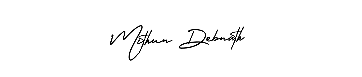 AmerikaSignatureDemo-Regular is a professional signature style that is perfect for those who want to add a touch of class to their signature. It is also a great choice for those who want to make their signature more unique. Get Mithun Debnath name to fancy signature for free. Mithun Debnath signature style 3 images and pictures png