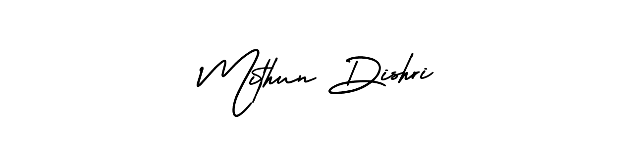 Mithun Dishri stylish signature style. Best Handwritten Sign (AmerikaSignatureDemo-Regular) for my name. Handwritten Signature Collection Ideas for my name Mithun Dishri. Mithun Dishri signature style 3 images and pictures png