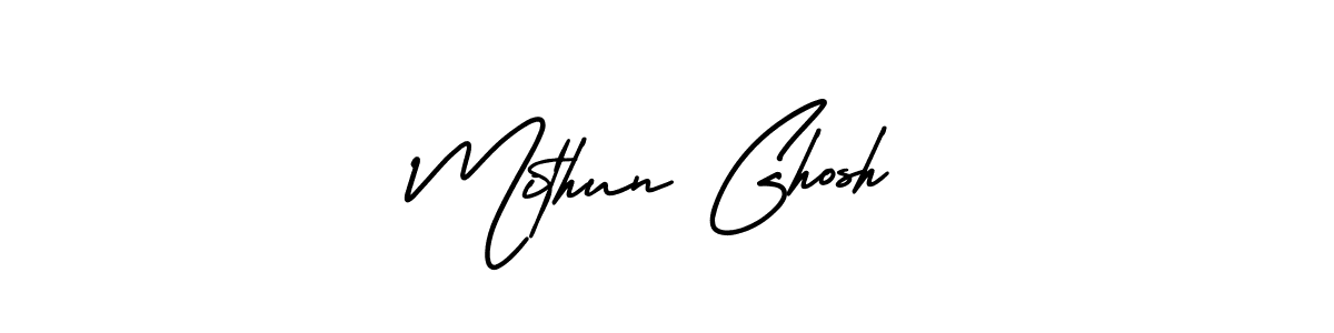 How to make Mithun Ghosh name signature. Use AmerikaSignatureDemo-Regular style for creating short signs online. This is the latest handwritten sign. Mithun Ghosh signature style 3 images and pictures png