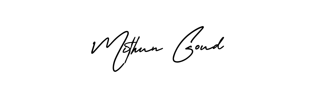 Design your own signature with our free online signature maker. With this signature software, you can create a handwritten (AmerikaSignatureDemo-Regular) signature for name Mithun Goud. Mithun Goud signature style 3 images and pictures png