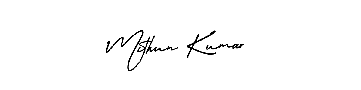 How to make Mithun Kumar name signature. Use AmerikaSignatureDemo-Regular style for creating short signs online. This is the latest handwritten sign. Mithun Kumar signature style 3 images and pictures png