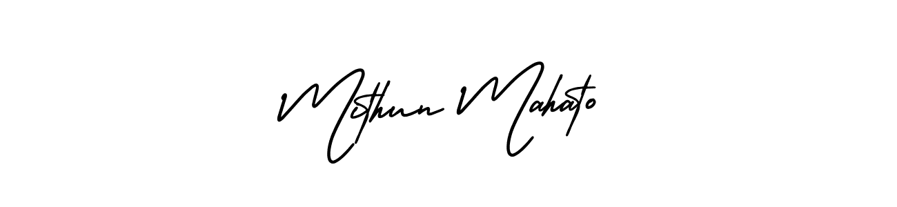 How to make Mithun Mahato name signature. Use AmerikaSignatureDemo-Regular style for creating short signs online. This is the latest handwritten sign. Mithun Mahato signature style 3 images and pictures png