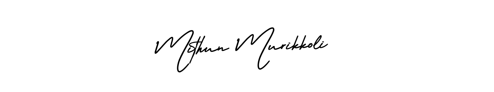 How to make Mithun Murikkoli signature? AmerikaSignatureDemo-Regular is a professional autograph style. Create handwritten signature for Mithun Murikkoli name. Mithun Murikkoli signature style 3 images and pictures png