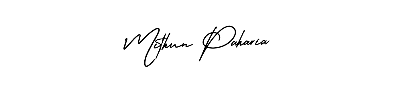 How to make Mithun Paharia signature? AmerikaSignatureDemo-Regular is a professional autograph style. Create handwritten signature for Mithun Paharia name. Mithun Paharia signature style 3 images and pictures png