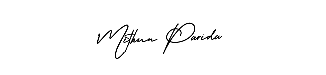 Design your own signature with our free online signature maker. With this signature software, you can create a handwritten (AmerikaSignatureDemo-Regular) signature for name Mithun Parida. Mithun Parida signature style 3 images and pictures png