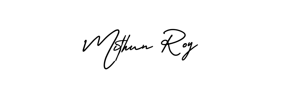 Create a beautiful signature design for name Mithun Roy. With this signature (AmerikaSignatureDemo-Regular) fonts, you can make a handwritten signature for free. Mithun Roy signature style 3 images and pictures png