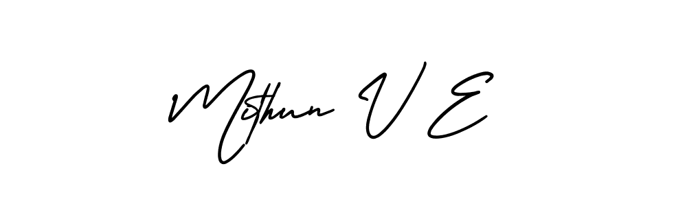 Similarly AmerikaSignatureDemo-Regular is the best handwritten signature design. Signature creator online .You can use it as an online autograph creator for name Mithun V E. Mithun V E signature style 3 images and pictures png