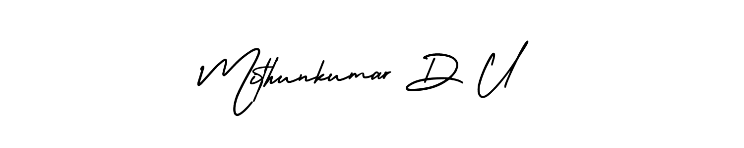 if you are searching for the best signature style for your name Mithunkumar D U. so please give up your signature search. here we have designed multiple signature styles  using AmerikaSignatureDemo-Regular. Mithunkumar D U signature style 3 images and pictures png