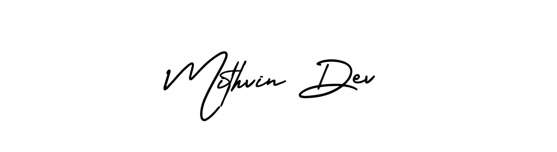 How to Draw Mithvin Dev signature style? AmerikaSignatureDemo-Regular is a latest design signature styles for name Mithvin Dev. Mithvin Dev signature style 3 images and pictures png