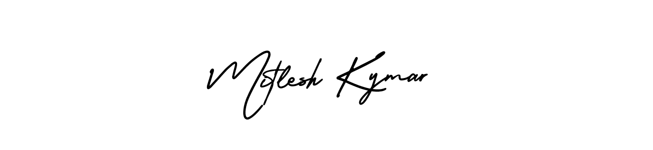How to make Mitlesh Kymar name signature. Use AmerikaSignatureDemo-Regular style for creating short signs online. This is the latest handwritten sign. Mitlesh Kymar signature style 3 images and pictures png