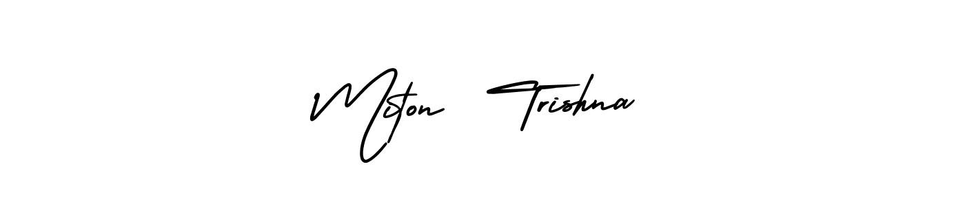 Once you've used our free online signature maker to create your best signature AmerikaSignatureDemo-Regular style, it's time to enjoy all of the benefits that Miton  Trishna name signing documents. Miton  Trishna signature style 3 images and pictures png